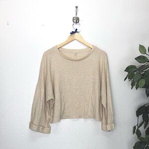 Magic Fit Oversized Sleeve Cropped Sweater